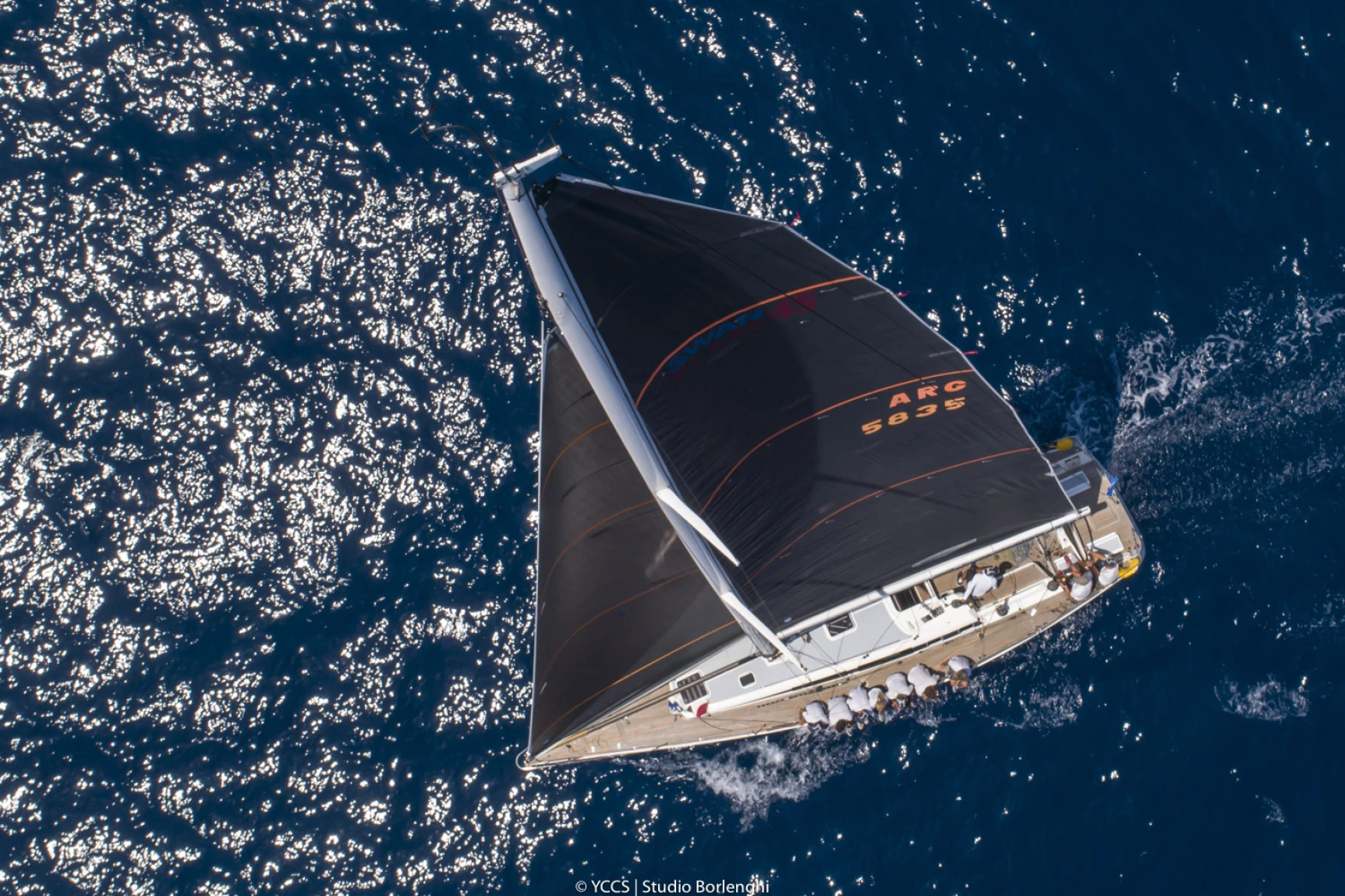 Fernando Chain (ARG) and his team on his Swan 45 FROM NOW ON - ©YCCS|Studio Borlenghi