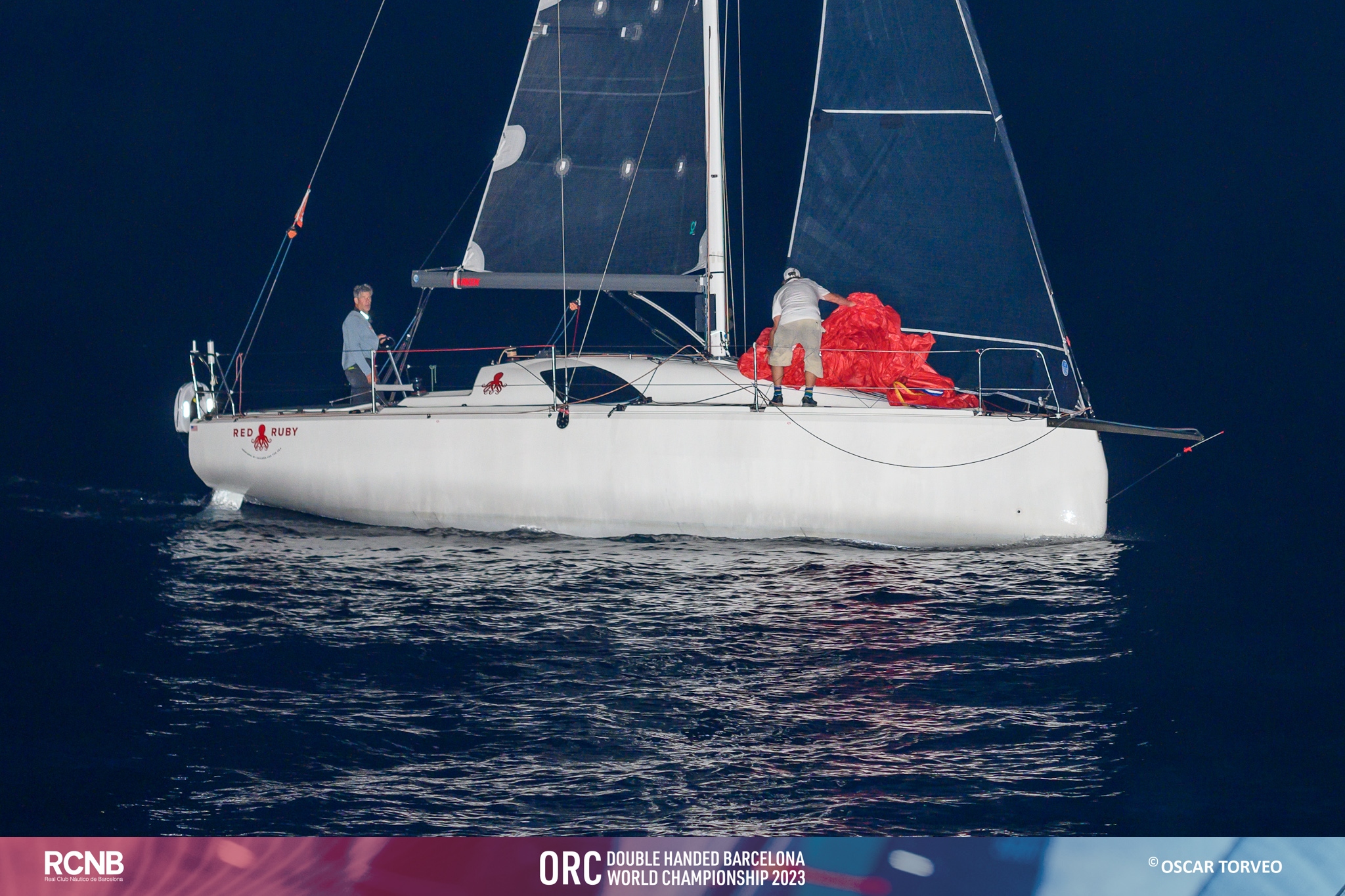 Jonathan McKee and Peter Isler (USA), aboard their SunFast 3300 RED RUBY - ORC DH Worlds 2023 © Oscar Torveo