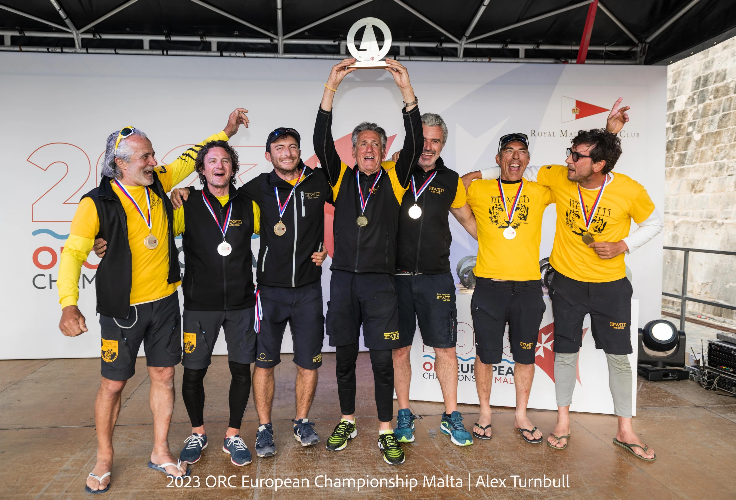 Renzo Grottesi’s (ITA) Swan 42 BE WILD team - Class B 2023 ORC Champion ©Alex Turnbull
