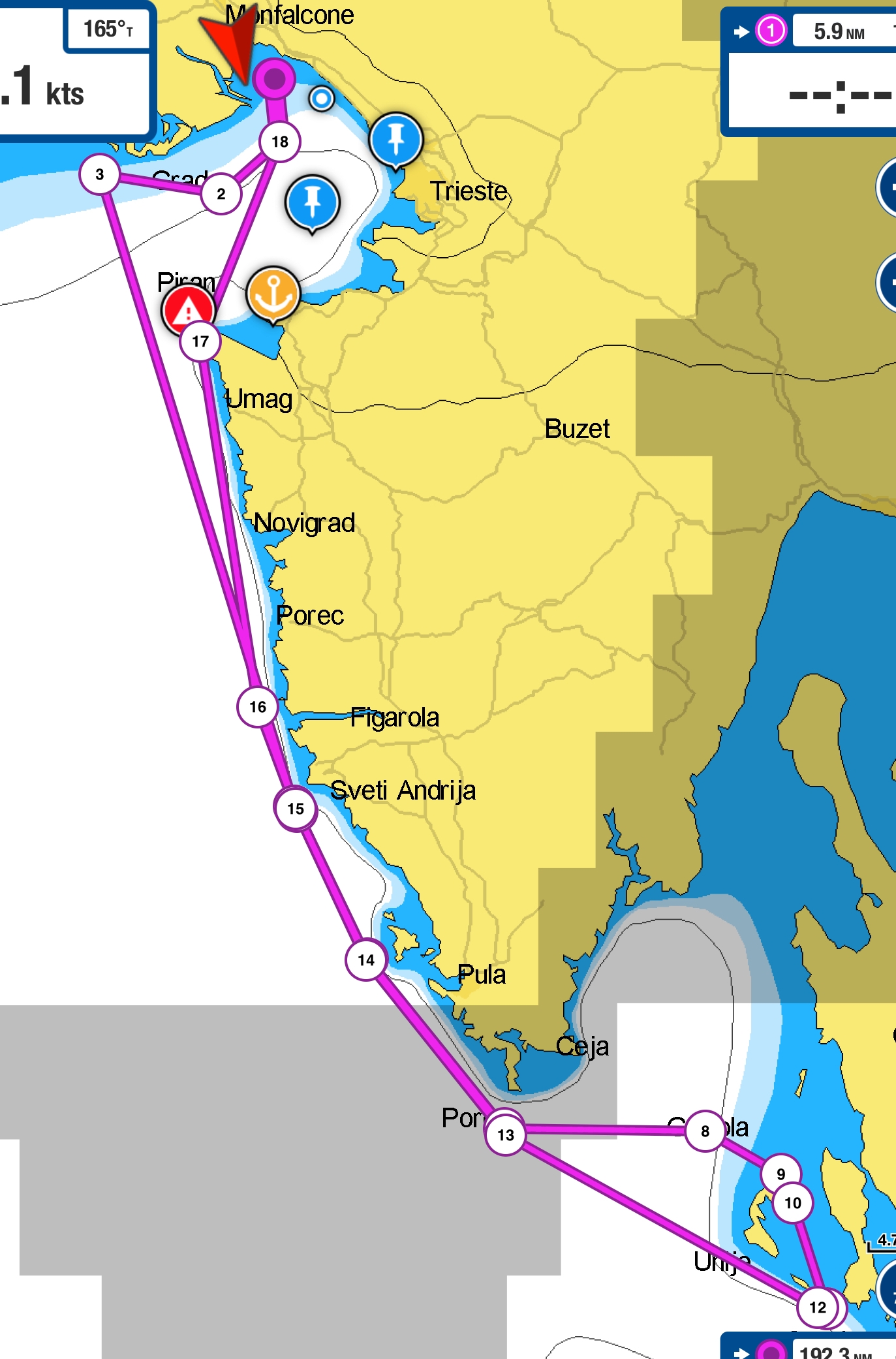 Class A - Long Offshore Race Course