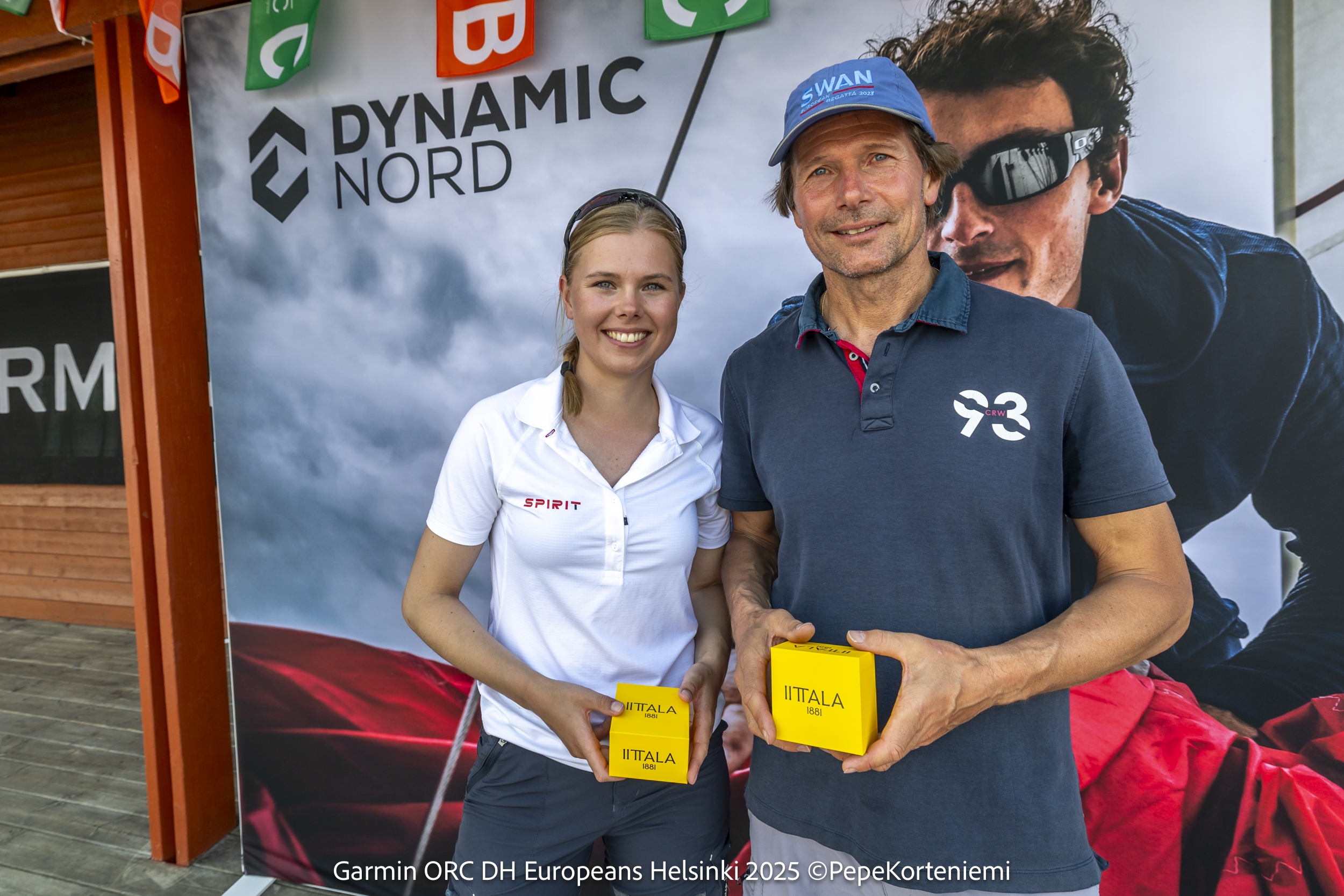 The best mixed team in Class C - Victoria (Ridas 35) from Finland, sailed by Reko Suojanen and Kristiina Suojanen - Garmin ORC DH European Championship Helsinki 2025 © Pepe Korteniemi