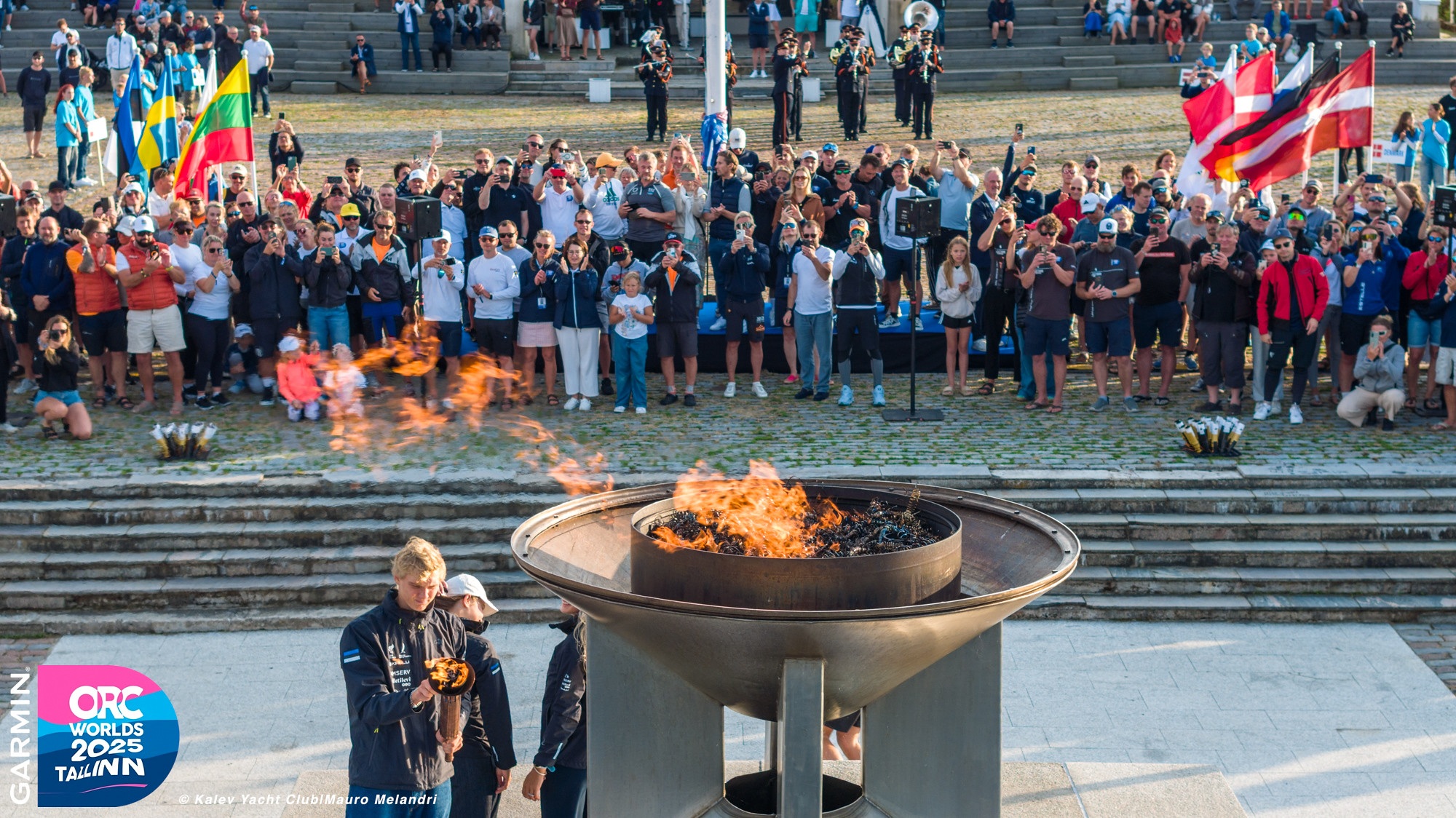 Opening Ceremony and lighting of the symbolic Olympic Flame © Garmin ORC Worlds 2025 Tallinn © Mauro Melandri