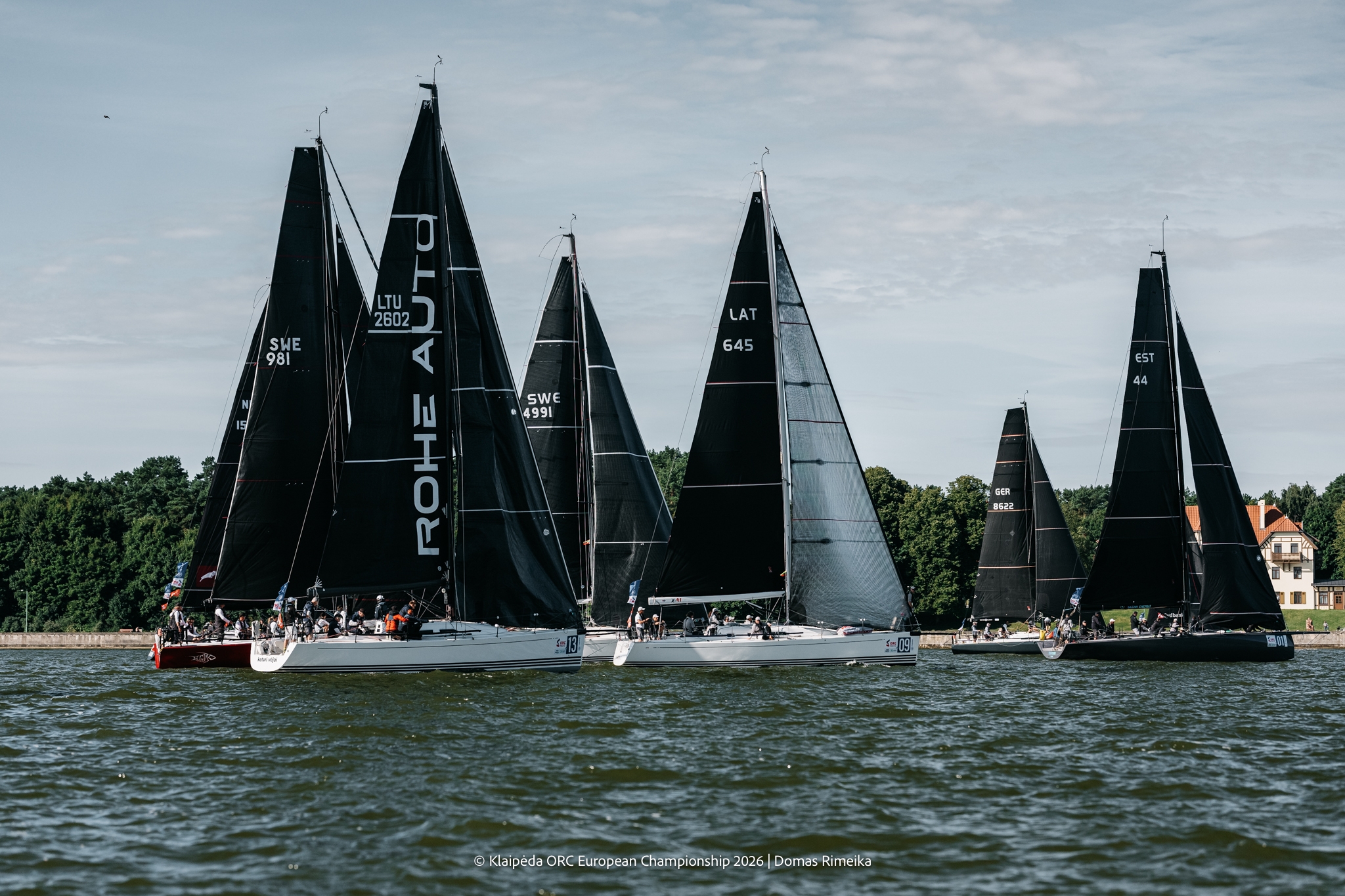 Inicio de la Clase AB ORC - Etapa Volfas Engelman - Campeonato Europeo ORC de Klaipėda 2026, Lituania © Domas Rimeika