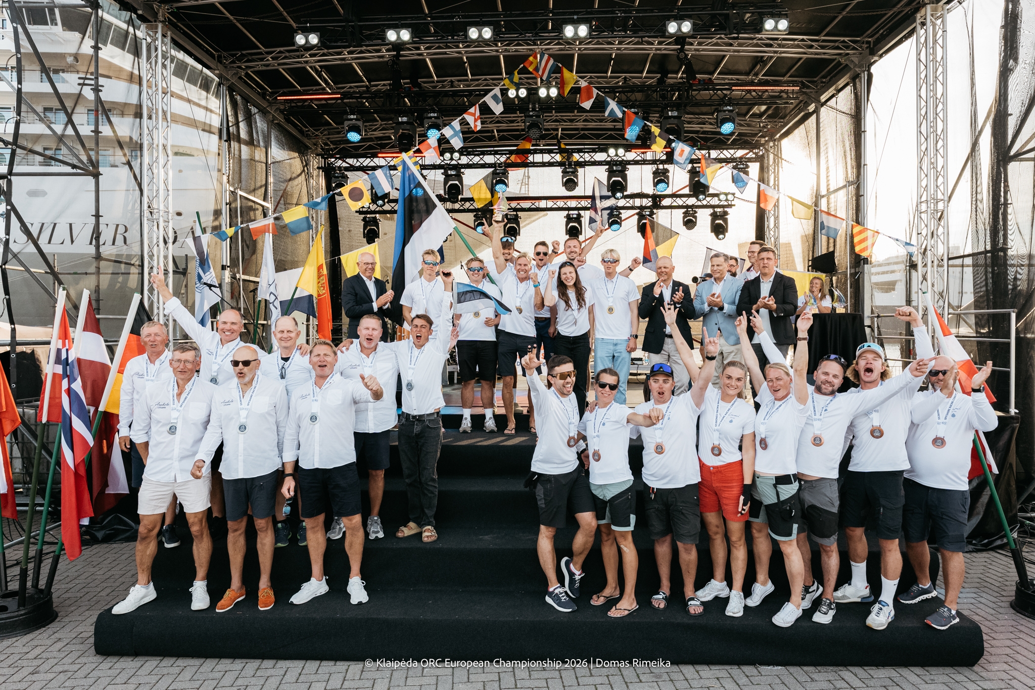 ORC Class C Corinthian podium - Klaipėda ORC European Championship 2026, Lithuania © Domas Rimeika