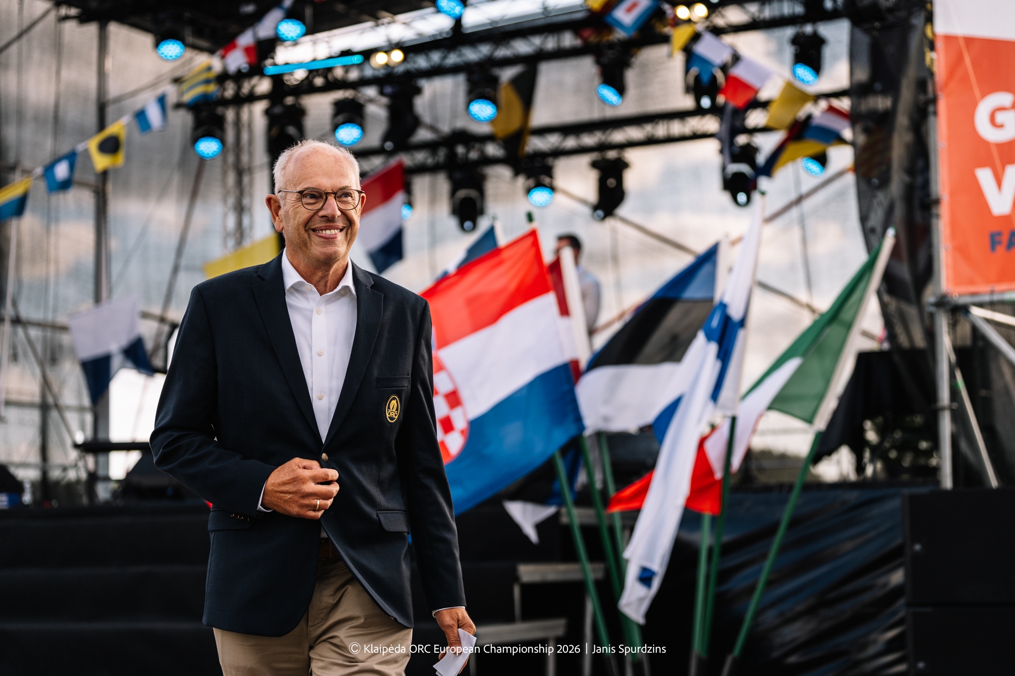 Ecky von der Mosel, Vice-President of the Offshore Racing Congress - Opening Ceremony - Klaipėda ORC European Championship 2026, Lithuania © Janis Spurdzins