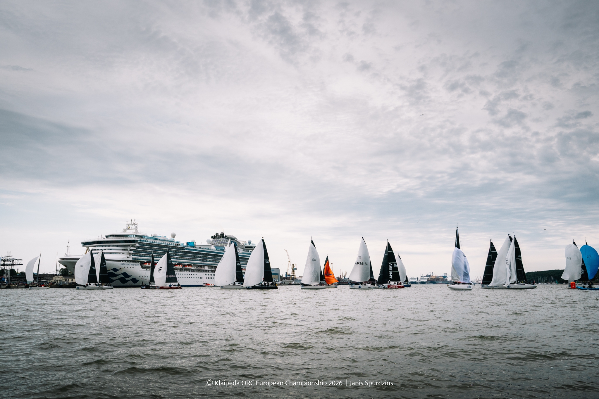 Class C at the Klaipeda Port Long Offshore Race start - Klaipėda ORC European Championship 2026, Lithuania © Janis Spurdzins