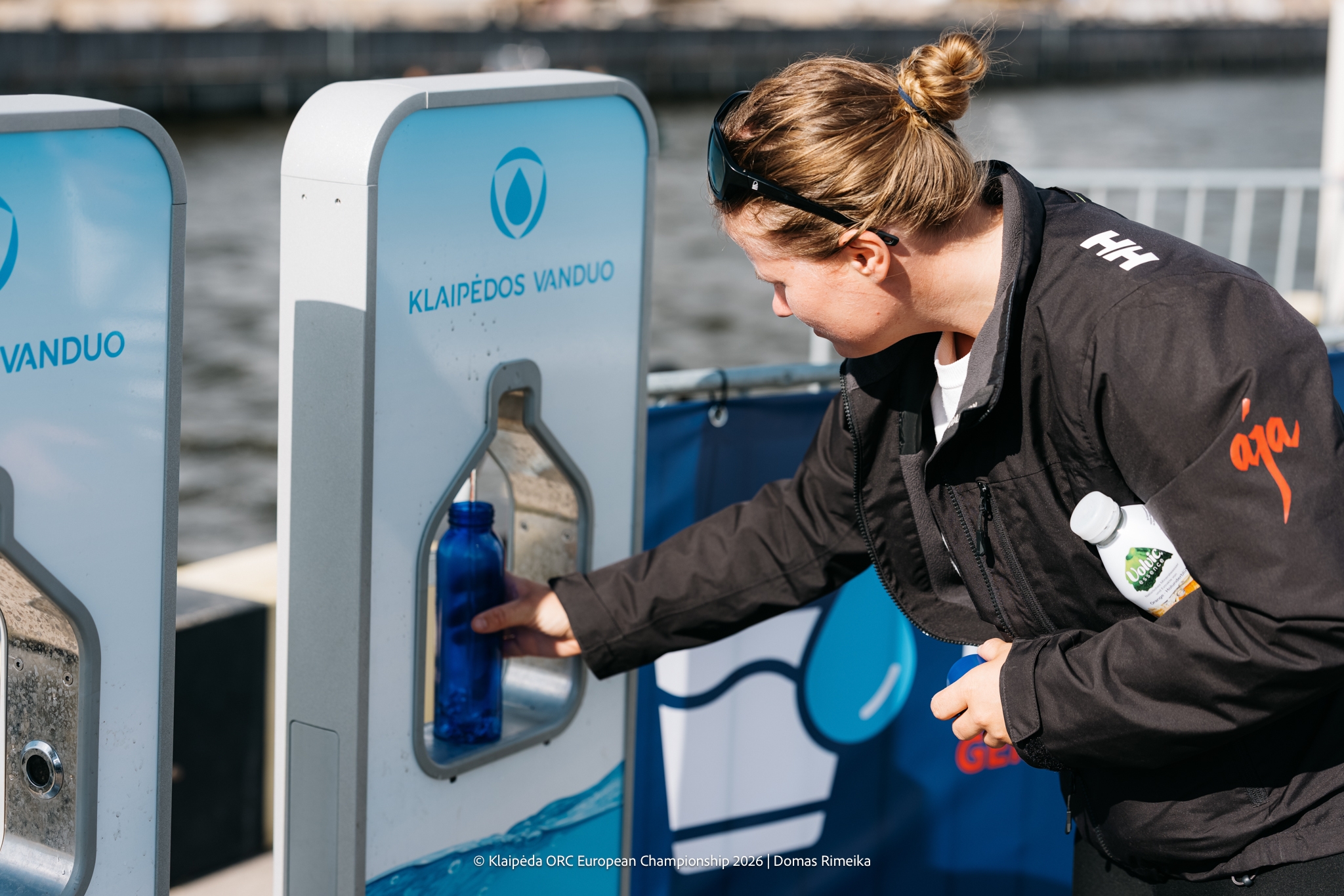 Klaipėdos vanduo drinking water refill stations at the Regatta Village - Klaipėda ORC European Championship 2026, Lithuania © Domas Rimeika