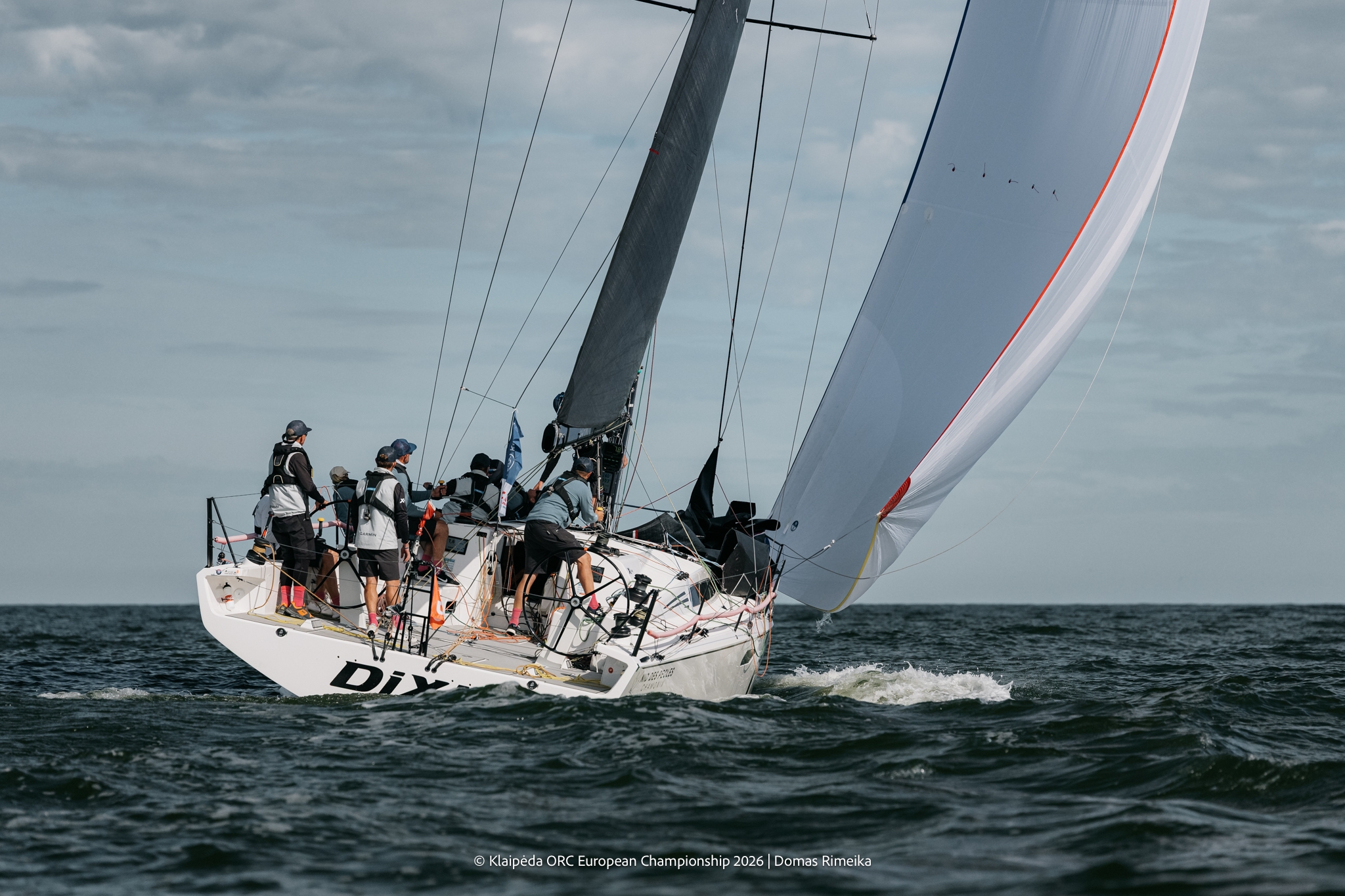 XR-41 DIXI 5 team by Erik Stannow (DEN) celebrating the ORC Class AB victory - Klaipėda ORC European Championship 2026, Lithuania © Janis Spurdzins