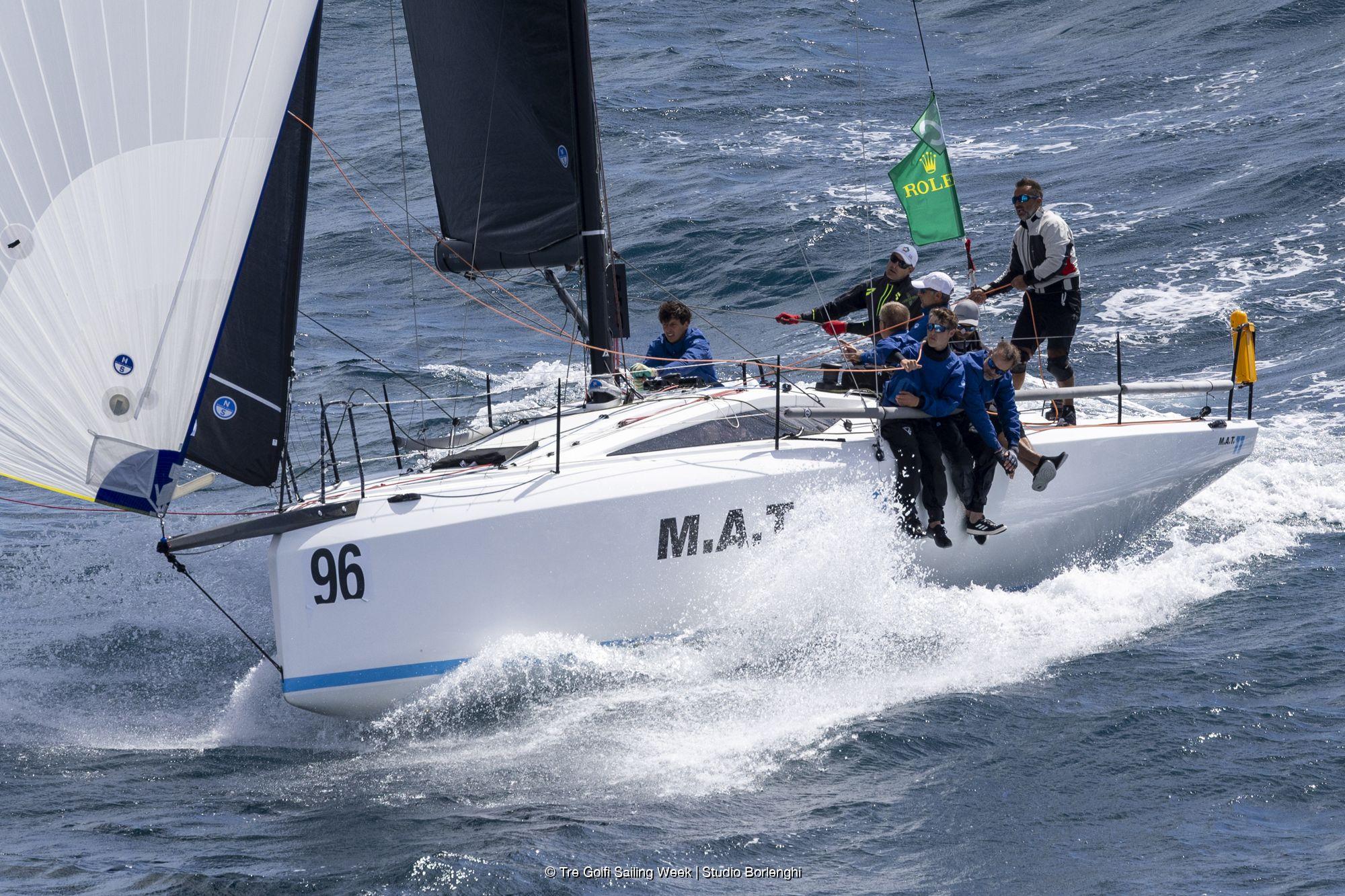 M.A.T. 11 Robe da Mat (ITA) skippered by Joan Navarro Guiu and helmed by Peter Buhl - ORC World Championship 2026, Sorrento, ITA © Tre Golfi Sailing Week 2026 / Studio Borlenghi