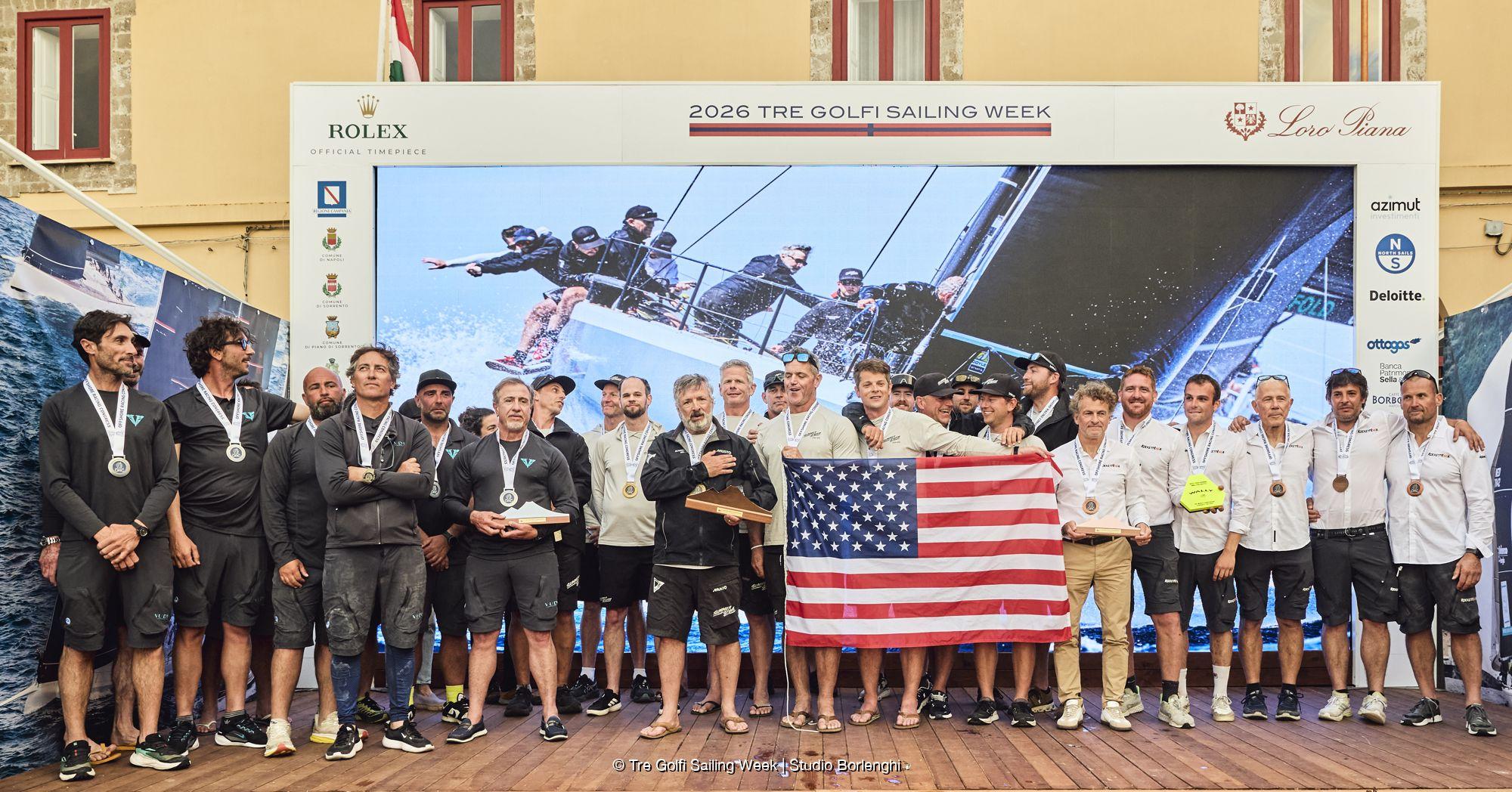 ORC Class 0 podium - ORC World Championship 2026 | Tre Golfi Sailing Week 2026 © Studio Borlenghi