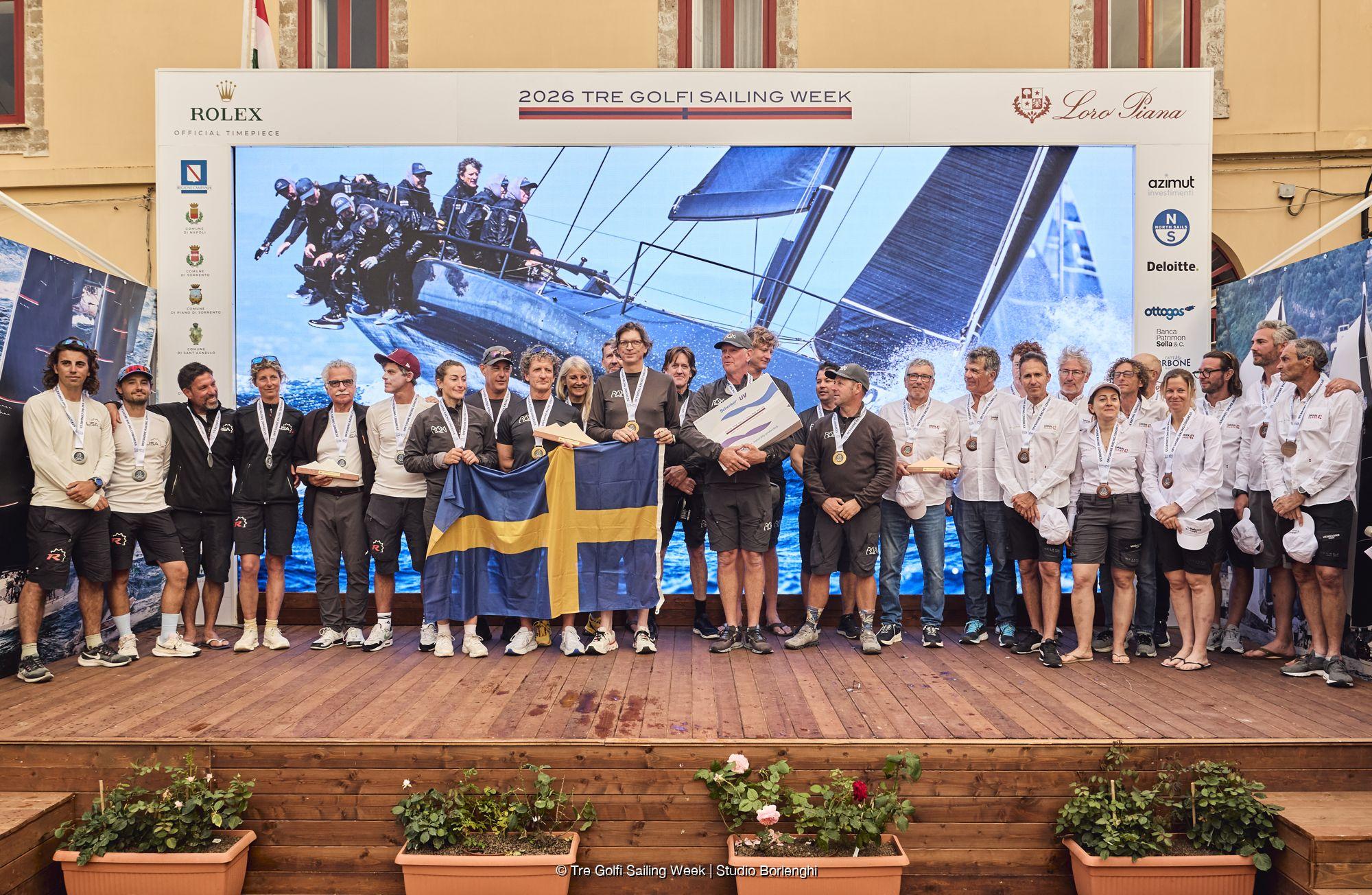 ORC Class A podium - ORC World Championship 2026 | Tre Golfi Sailing Week 2026 © Studio Borlenghi
