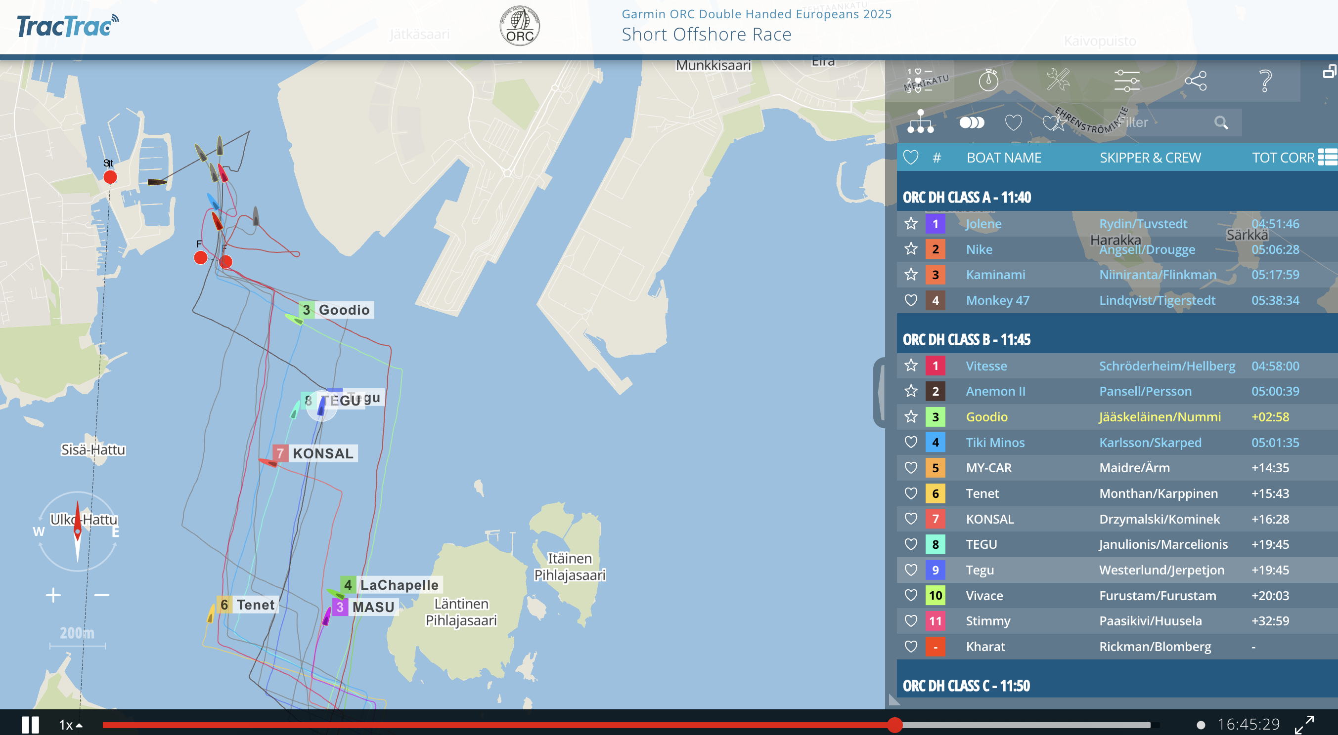 Follow the fleet in real time via TracTrac