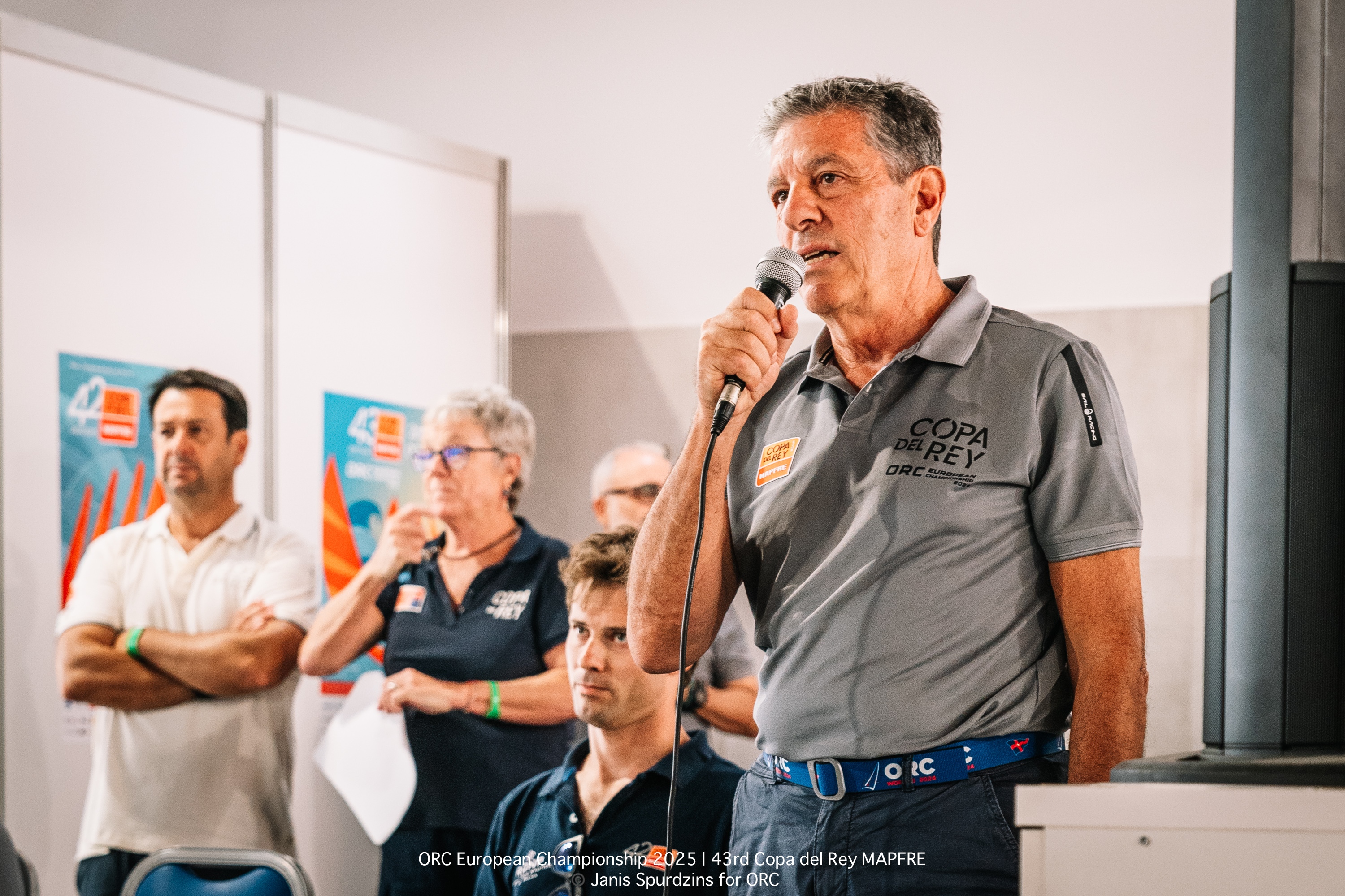 ORC Chairman Bruno Finzi at the Skippers' Briefing - ORC European Championship 2025 | Cope del Rey MAPFRE © Janis Spurdzins for ORC