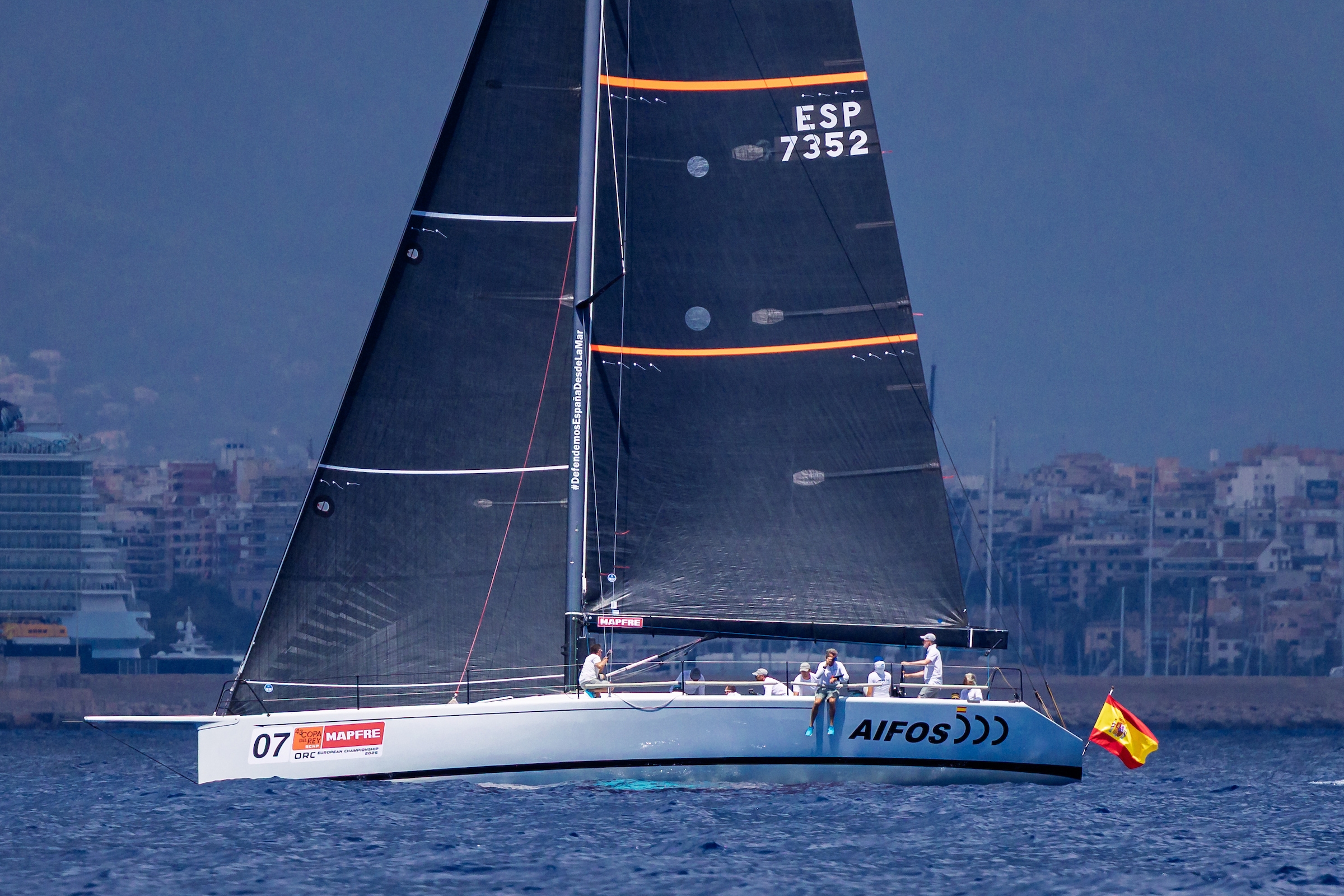 HRH King Felipe VI of Spain, sailing on TP52 AIFOS © Nico Martinez