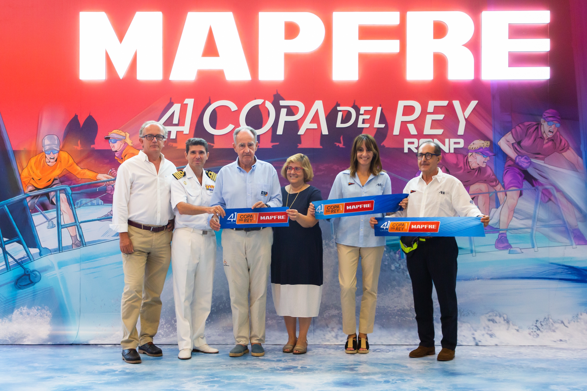 From left to right - José Escalas, Javier Núñez, Javier Sanz, Mercedes Celeste, María del Carmen Sales and Emerico Fuster