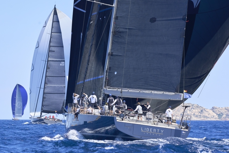 The SW 96 Liberty Squared, winner of the White class at the Giorgio Armani Superyacht Regatta 2026. Photo credits: YCCS/Studio Borlenghi