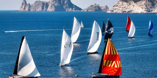 Moat (Performance), Dark Horse (Performance Cruising), Aurelius (World Cruising) and Svea (J Class), winners of Ibiza JoySail 2023