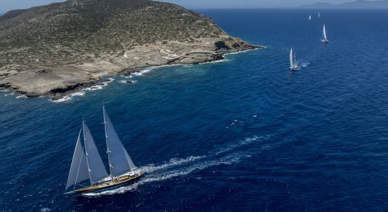 Sailing Excellence of Superyachts Shines at the First Cyclades Cup in Antiparos