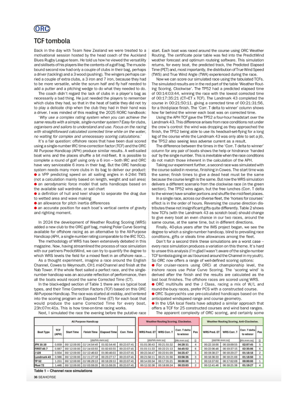 ORC Column - Seahorse Magazine March 2025